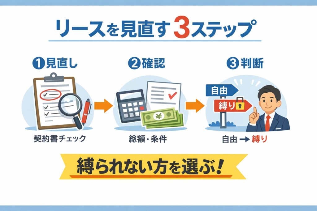 リースを見直す3ステップ