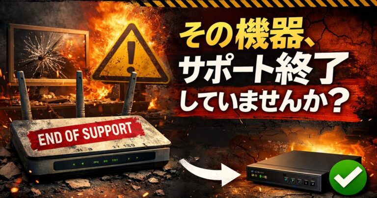 その機器、サポート終了していませんか?|FortiGate 60E・RTX810…放置すると起きる本当のリスクと入れ替えの進め方