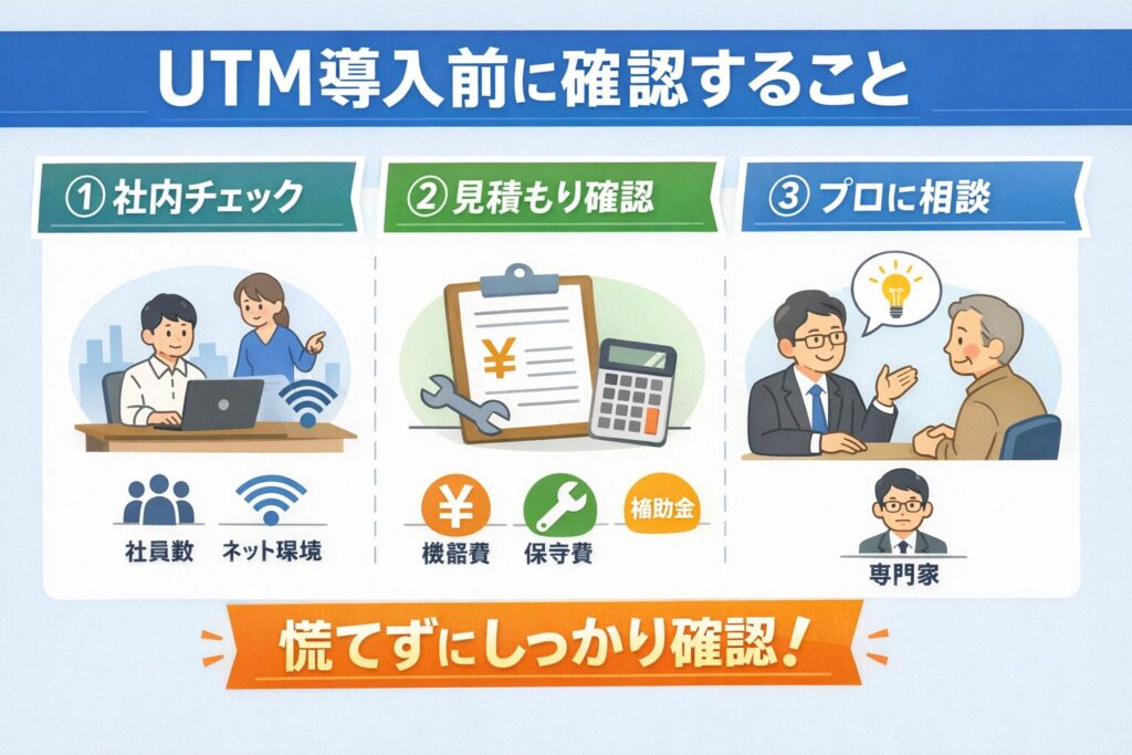 UTM導入前に確認すること