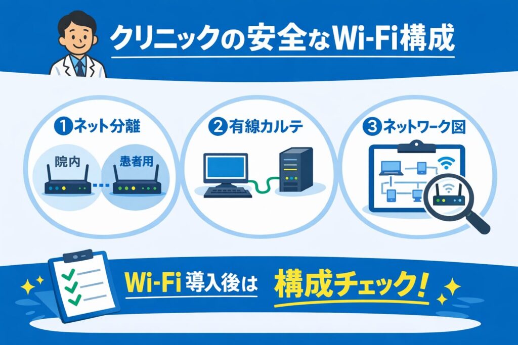 クリニックの安全なWi-Fi構成