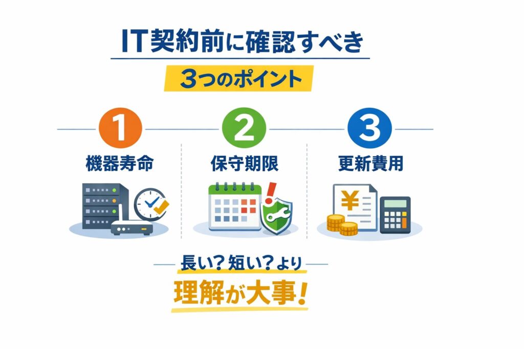 IT契約前に確認すべき3つのポイント