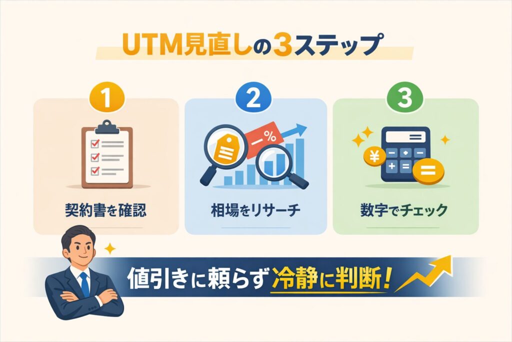  UTM見直しの３ステップ