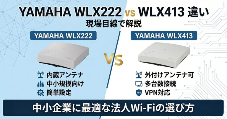YAMAHA WLX222とWLX413の違いとは?中小企業に最適な法人Wi-Fiの選び方を現場目線で解説
