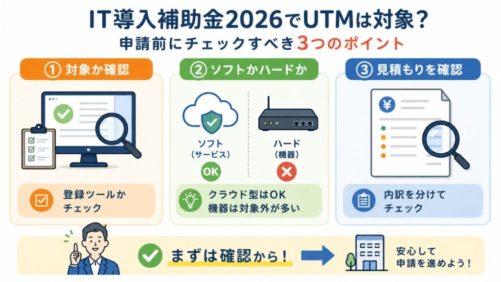IT導入補助金2026、申請前にチェックすべき3つのポイント