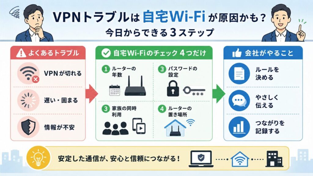 VPNトラブルは自宅Wi-Fiが原因かも