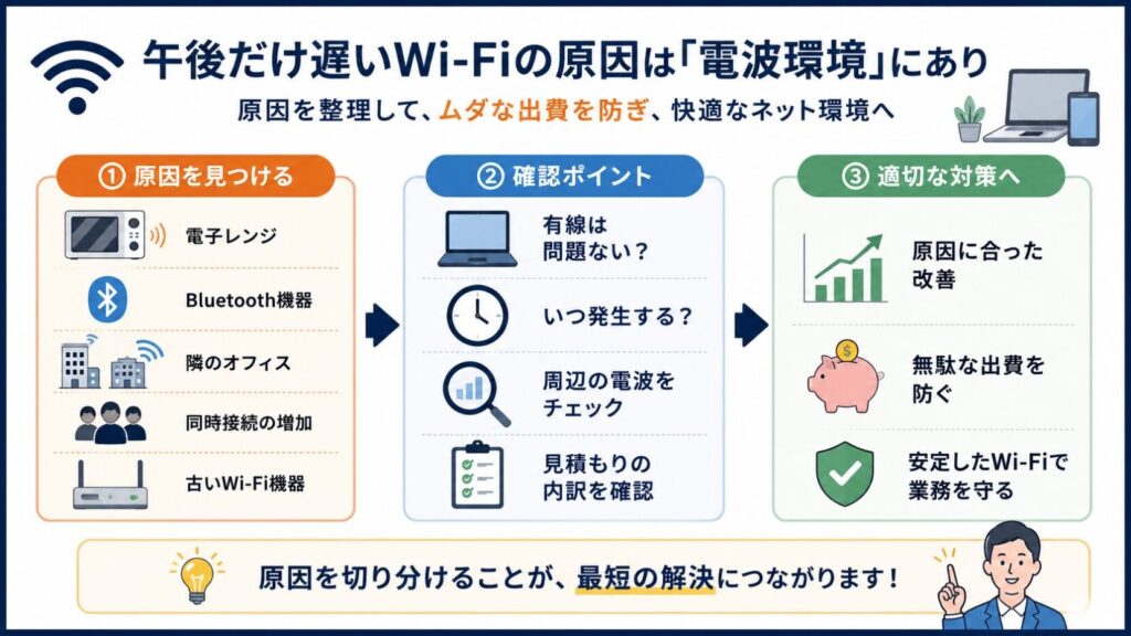 午後だけ遅いWi-Fiの原因と対策

