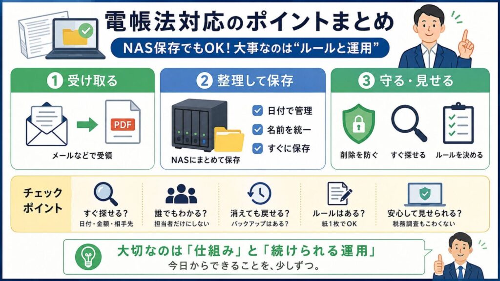 安全な電子文書保管の手順
