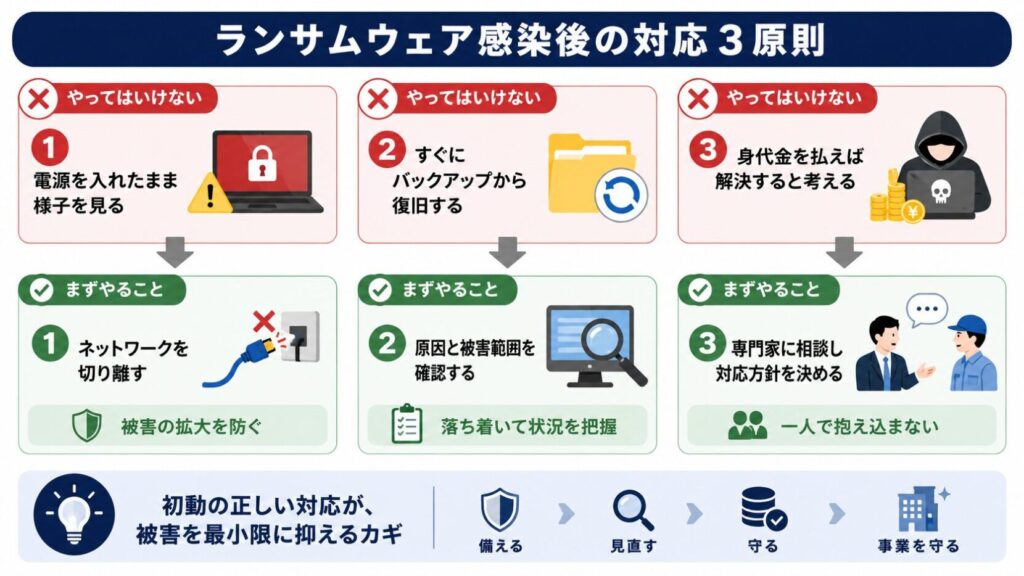 ランサムウェア対応の3原則ガイド
