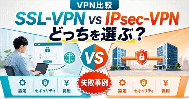 SSL-VPNとIPsec-VPNはどっちを選ぶ?設定の簡単さ・セキュリティ・費用・失敗事例まで法人ITの現場目線で解説