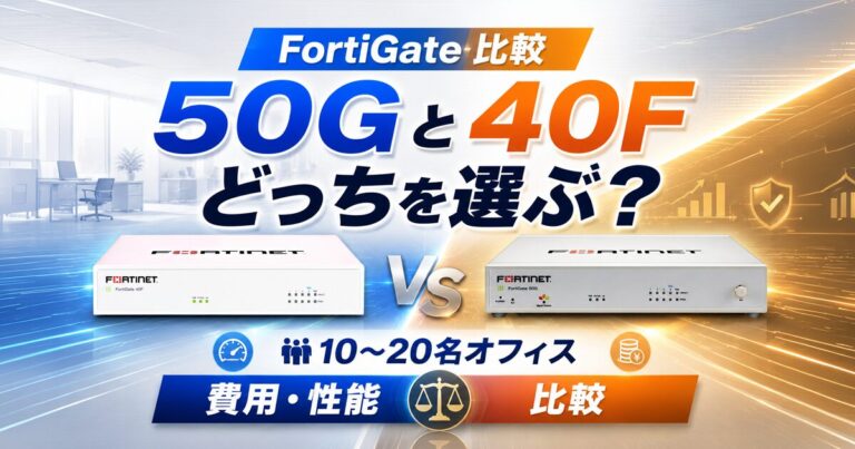 FortiGate 50Gと40F、どっちを選ぶ?10〜20名オフィスの最適解を費用・性能で徹底比較