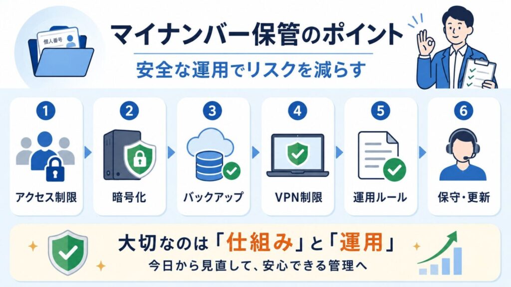 マイナンバー保管の基本と安全対策