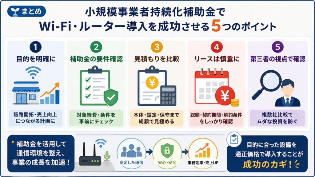 小規模事業者持続化補助金を活用してWi-Fiやルーターを導入する
