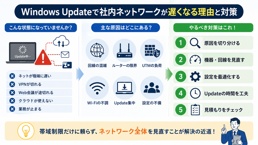Windows Updateによるネットワーク遅延対策
