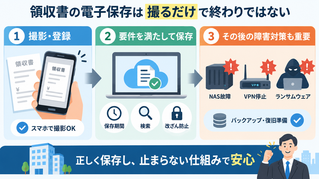 領収書電子保存とITリスク対策