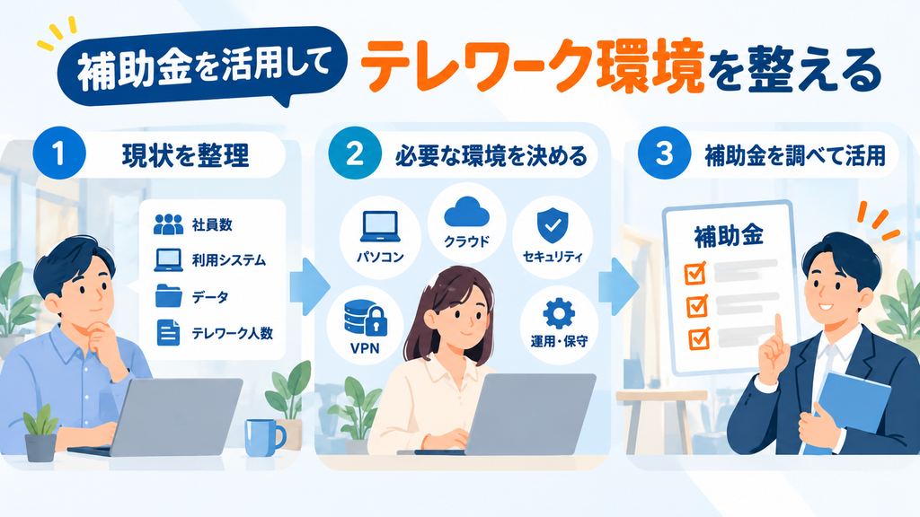 補助金を活用してテレワークを整える