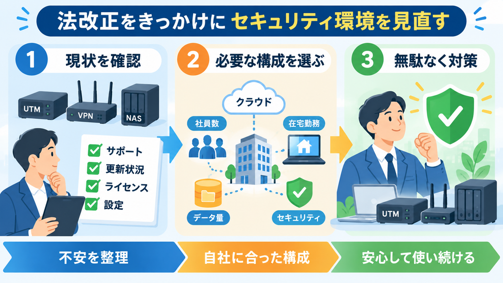 法改正を機に進めるセキュリティ見直し